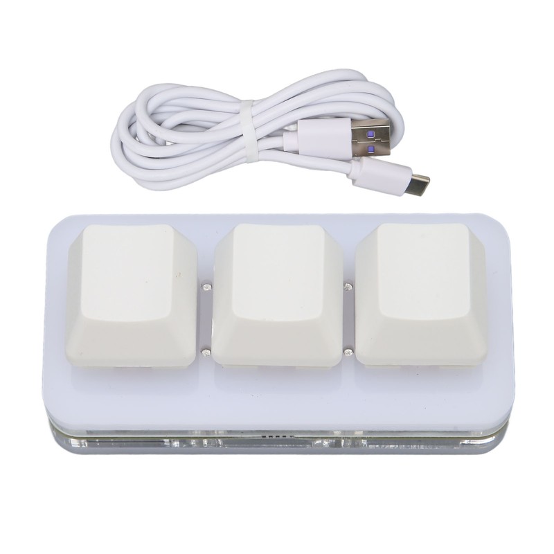 USB 3 Key Mini Keypad RGB LED Backlight Supports Hot