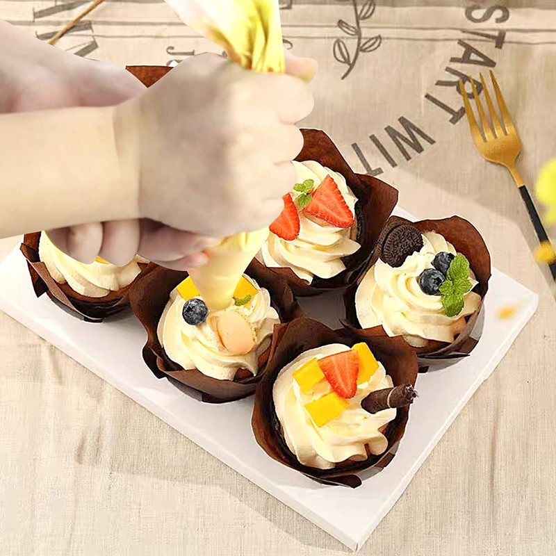 HYCSC 200PCS Large Tulip Cupcake Liner Baking Cup, Muffin Baking