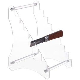 UNICRAFTALE Triceratops Knife Displays Acrylic Wall Mounted Sword Display Stands Swords Katana Holder Fixed Blade Knife Collection Displays Stand Holder for Pocket Knife Organizer Home Decoration