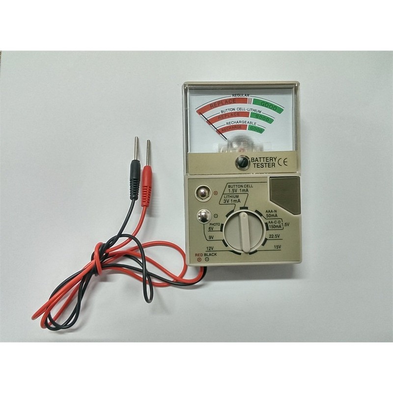 Battery Tester with Meter Electric Voltage Tester for AA AAA