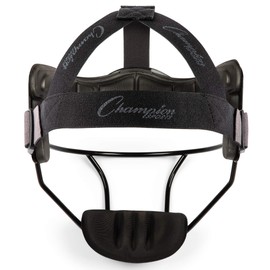 Champion Sports Steel Softball Face Mask - Classic Fielders Masks for Adults - Durable Head Guards - Premium Sports Accessories for Indoors and Outdoors - Black