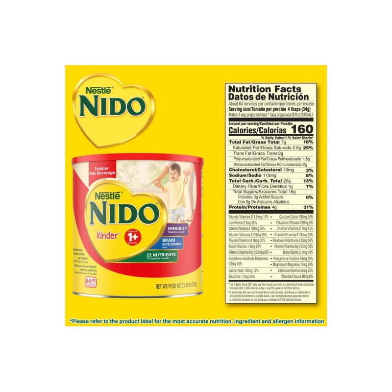 Nestlé Nestle NIDO 1+ Toddler Milk Beverage 4.85 lb –