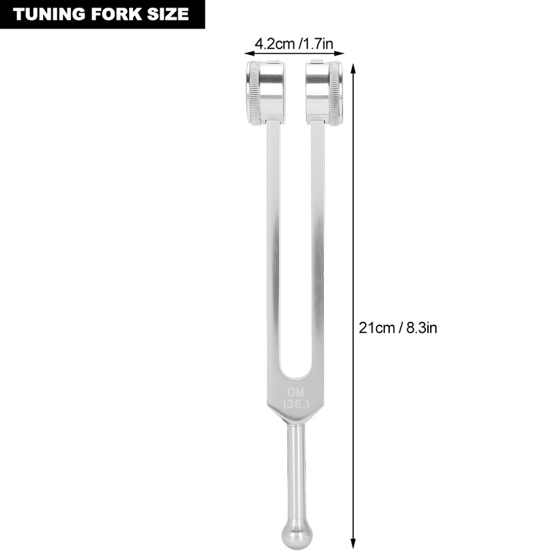 OM136.1 Aluminum Alloy Yoga Tuning Fork Sound Healing Therapy Tuning