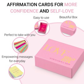 Elena Miller LOVEme Affirmation Cards I For More Self-Love, Motivation and Confidence I Mindfulness Cards I 60 Lucky Cards I Positive Affirmations for Adults (English)