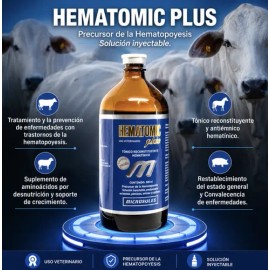 Hematomic Plus 100ml Antianémico Animal Vitaminas Minerales