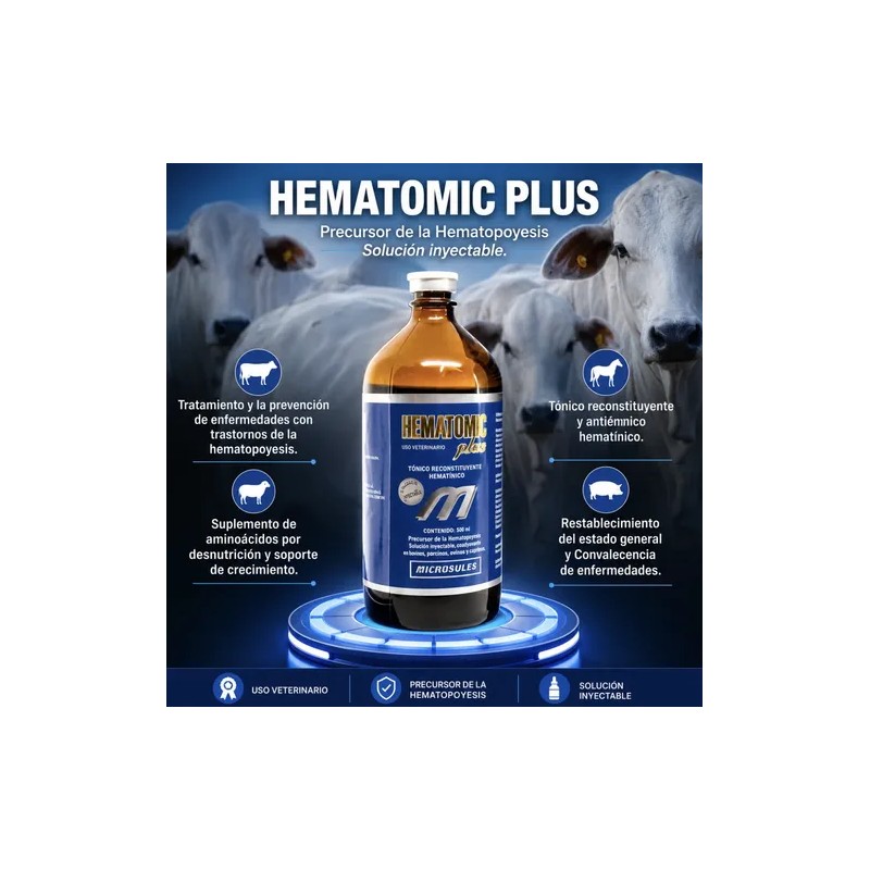 Hematomic Plus 100ml Antianémico Animal Vitaminas Minerales