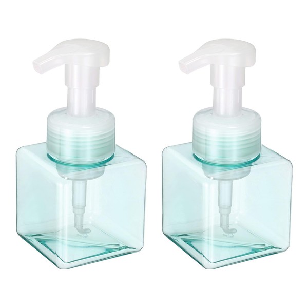 uxcell 2PCS Square Empty Foam Pump Bottle, 250ml Travel Foam