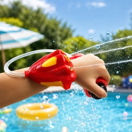Kids Wrist-Mounted Water Blaster Toy – Wearable ABS Water Sprayer for Pools, Beaches, Backyard Games & Summer Parties