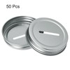 sourcing map 50Pcs Coin Slot Bank Lid for Mason Jar,