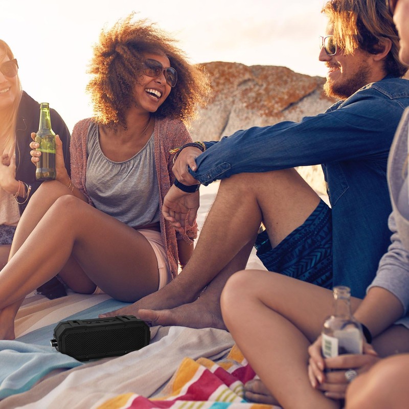 Pantrypoet Bluetooth Speaker with Stereo Sound - Portable Wireless Shockproof