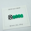 Checkerboard Nail - Almond / 체커보드네일 - 아몬드