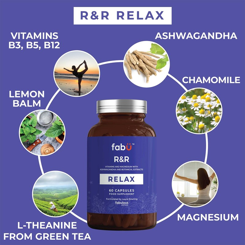 fabÜ R&R Relax - Botanical Relaxation Supplement with Vitamins and