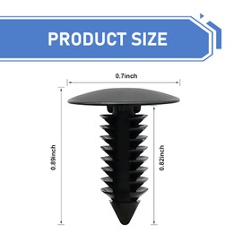 Titgoes 8 PCS Bumper Retainer Clips, Anti-wear & Rustproof Nylon Push Pin Retainer Clips, for Splash Shield Trunk Lid Bumper Cover Trim Fastener, Universal for Most Cars (Black)