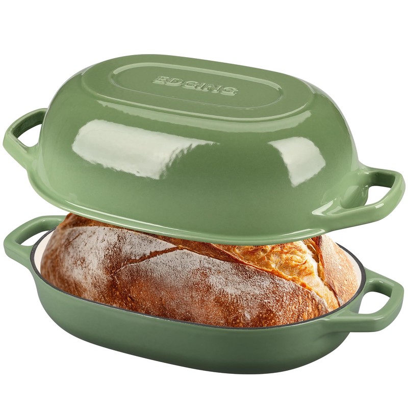 EDGING CASTING Enameled Cast Iron Dutch Oven Pot with Lid,
