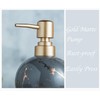 Gold Soap Dispenser for Bathroom or Kitchen, Cute Marble Round