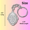 Needzo Saint Joseph Medal Keychain, Religious Key Ring Accessory, 4.5