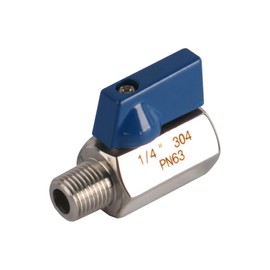 Tiardey Mini Ball Valve Stainless Steel Mini Ball Valve 1/4 Inch NPT Internal And External Thread Mini Ball Valve Shut-Off Valve