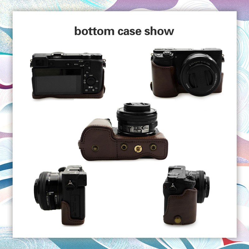 kinokoo Sony A6400 PU Leather Protective Case Compatible for Sony
