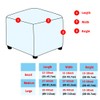 Lussenwert Ottoman Cover Square Stretch Printed Square Ottoman Cover Thick
