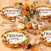 50Pcs Thanksgiving Oval Plates 10" x 12" Large Disposable Heavy