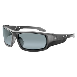 Skullerz Odin Safety Sunglasses,Matte Black,Silver Mirror Lens