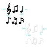 12 Pieces Music Note Magnets, Black & White Magnetic Musical