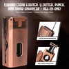CUBARO Cigar Lighter with V Cutter, Punch, Draw Tool –