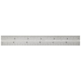 Starrett CB6-4R Combination Square Blade With Inch Graduations, Sets And Bevel Protractors, Satin Chrome Finish, 4R Graduation, 3/4" Width, 5/64" Thickness, 6" Size
