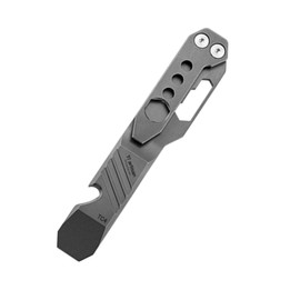 Ti artisan Titanium EDC Pry Bar Bottle Opener with Storage Bag Portable EDC Multi Tool (Black)