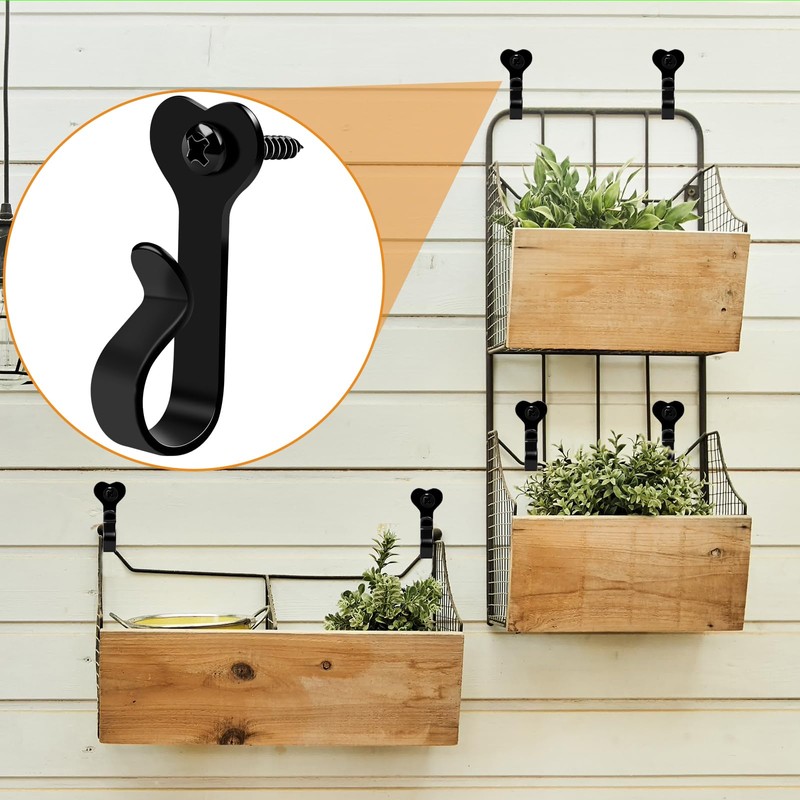 Dapute 30 Pack Outdoor String Light Hooks, Metal Steel Hooks