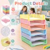 Set of 12 Pastel Turn in Trays for Teachers Stackable