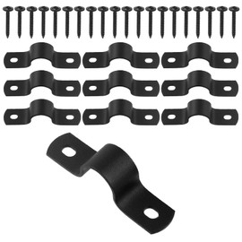 Keadic 30Pcs 0.79”(20mm) Two Hole Pipe Straps Set Zinc Plated Steel EMT Pipe Straps with 2 Hole, Rigid Pipes Straps Clamp Tube Strap Tension Clip U Brackets Kit for EMT Conduit Fixing