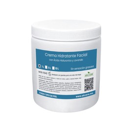 Crema Facial con Ácido Hialurónico 1L | Formato Mayoreo | Grado Profesional | Hidratante Apto para Piel Grasa | Uso de Cabina o Llena tus Propios Envases