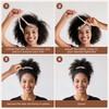 6PCS Adjustable Hair Ties, Afro Puff Satin Hair Tie Elastics