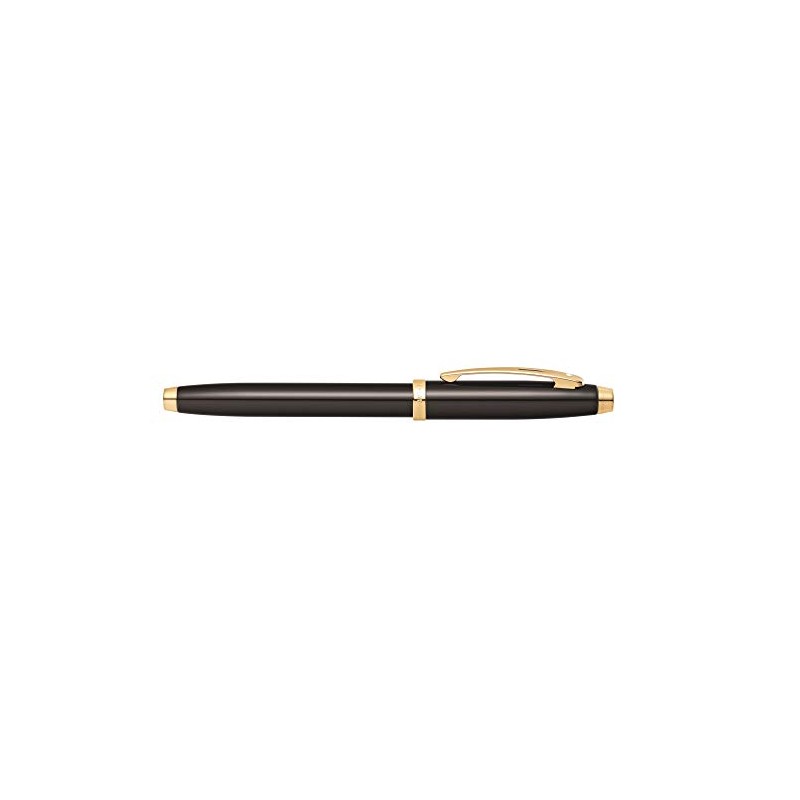 Sheaffer 100 Glossy Black Lacquer with Gold-Tone Fountain Pen with
