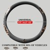 Leopard Steering Wheel Cover for Women, 15 Inch Leather, Brown