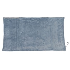 USB Electric Blanket Cozy Soft Portable Temperature Control Machine Washable Heated Shawl Throws for Car Home Travel Grey Blue