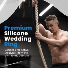 Sinai Waves Silicone Wedding Rings - Single Pack (Green, 11.5-12)