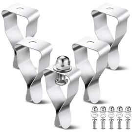 Tandefio 5 Sets Window Well Cover Clips Outside 1.38'' x 0.79'' x 0.51'' Basement Window Well Cover Hardware Kit Spring Clip Heavy Duty Egress for Basement Courtyard Exterior Window Well