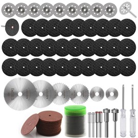 XdealCozyxc 90 Pcs Cutting Discs for Dremel, High Speed Steel & Resin Cutting Discs for Wood Metal Plastic Glass Stone