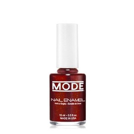 MODE Nail Enamel Deep Red Shimmery Gold Pearl Shade #130 Long Wear, High Gloss, Chip Resistant, Cruelty Free, Vegan, Salon Nail Polish Made in the Beautiful USA