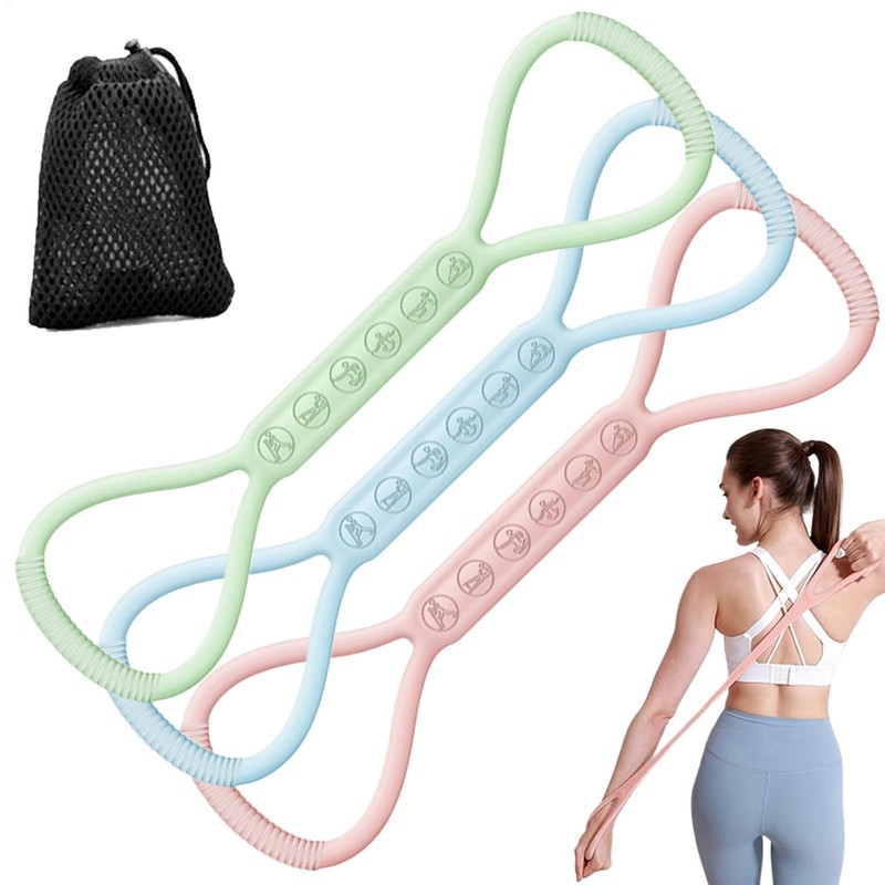 Stretch Bands for Shoulder,8 Shaped Elastic Stretch Bands | Hand