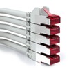 deleyCON 5x 1m CAT6 Patchkabel S/FTP PIMF Schirmung CAT-6 RJ45