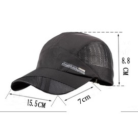 Men's Solid Baseball Hat Cap Mesh Quickly-dry Summer Sun Protection Fishing Camping Golf Trucker Cap Hat Lightweight Foldable Travel Beach Hat UPF 50+