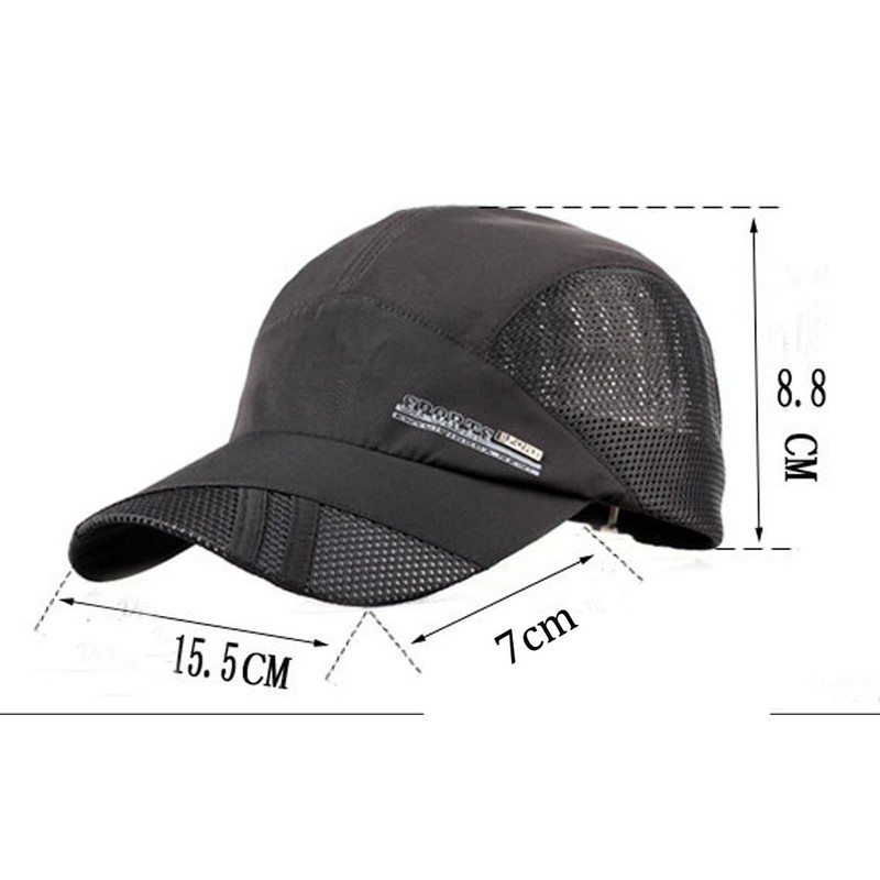 Men's Solid Baseball Hat Cap Mesh Quickly-dry Summer Sun Protection