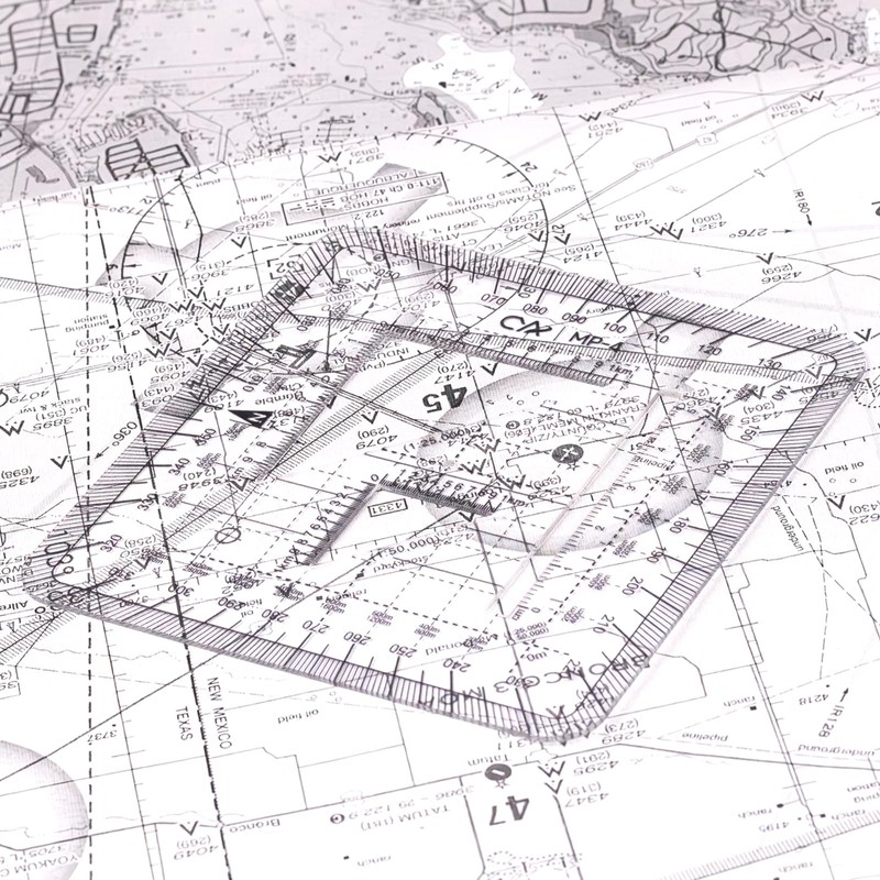 CYA Square Military Map Coordinate Scale Protractor Map for Land