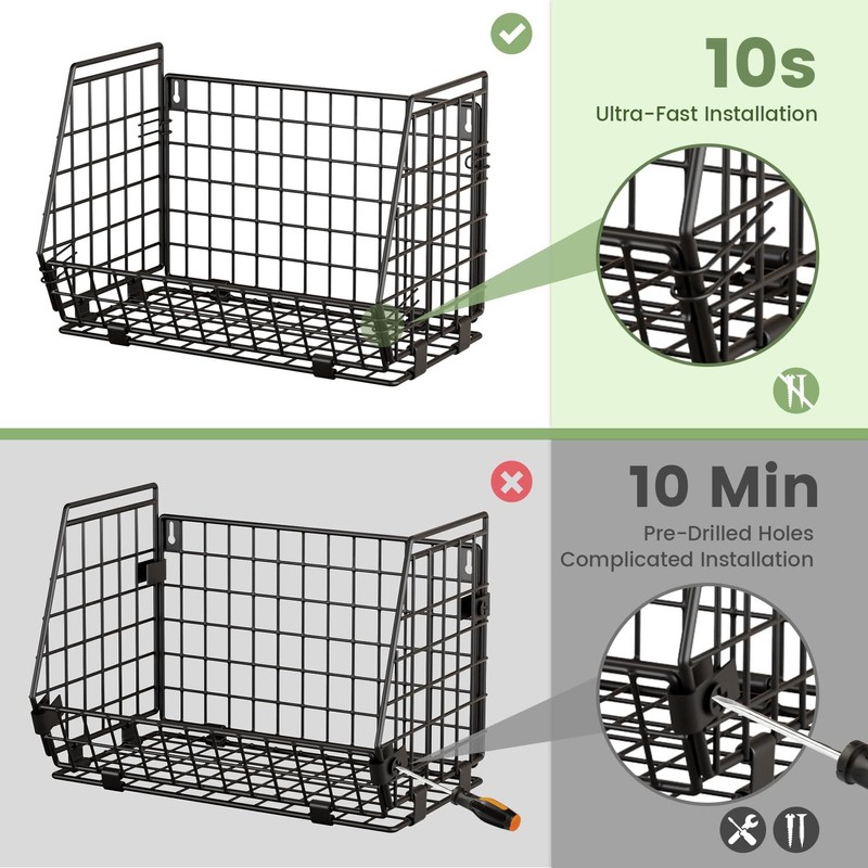 GGIU Wire Fruit Basket for Kitchen Storage: Hanging and Counter
