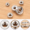 70 Pcs Hex Nuts, Lock Nuts with Flange Self-Locking, Flange