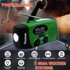 5000mAh Red/Green Emergency Crank Weather Radio, iRonsnow NOAA/FM/AM Solar Radios,