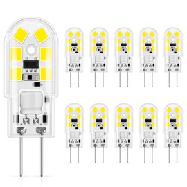DiCUNO G4 LED Bulb 12V, 20W Equivalent, Daylight White 6000K, 160LM,10-Pack